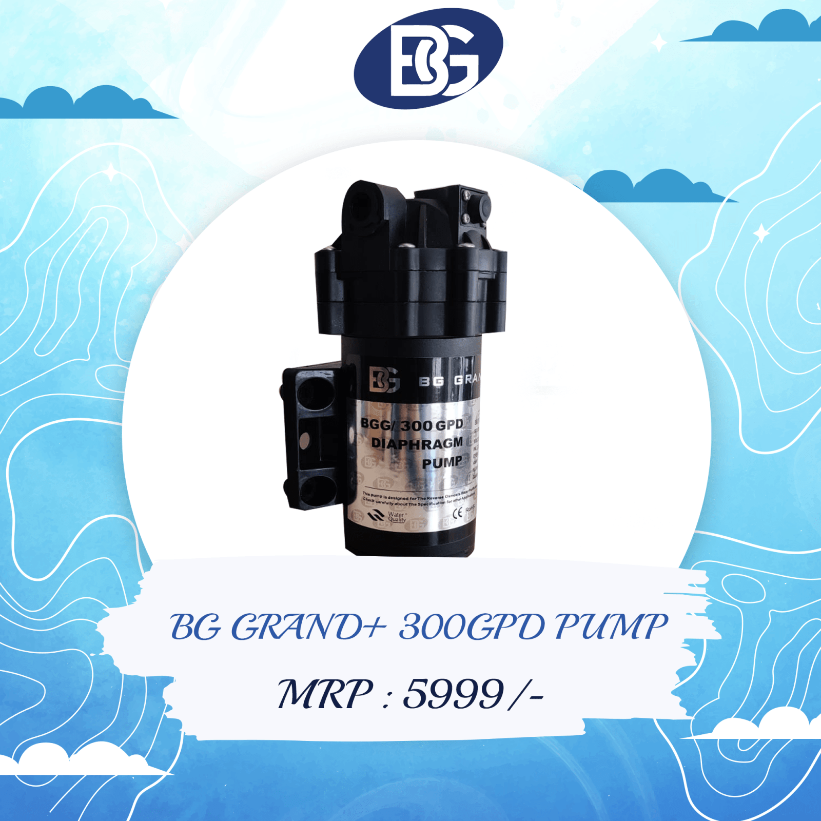 BG GRAND+ 300GPD PUMP